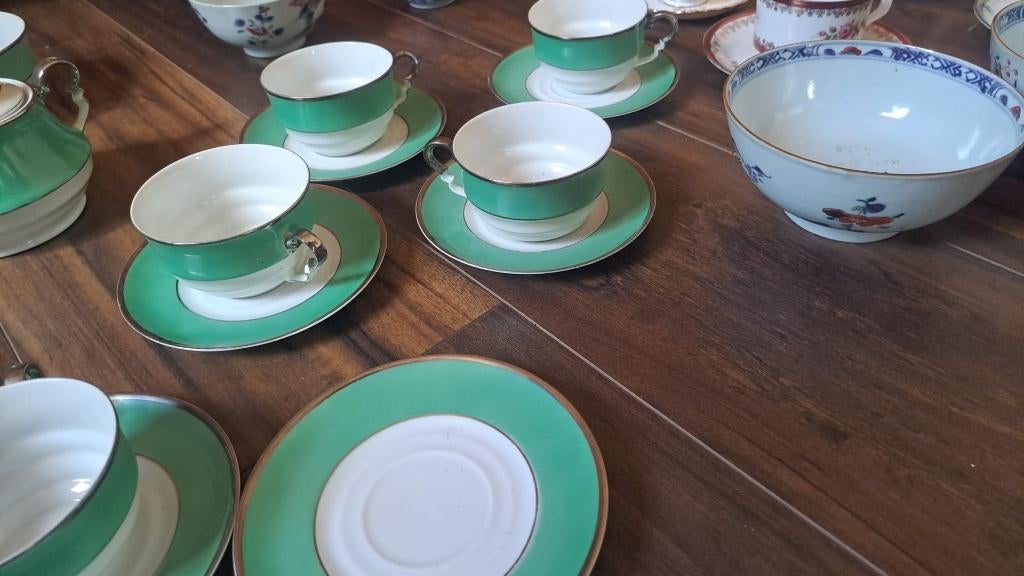servies antiek groen, Antiek en Kunst, Antiek | Servies compleet, Ophalen