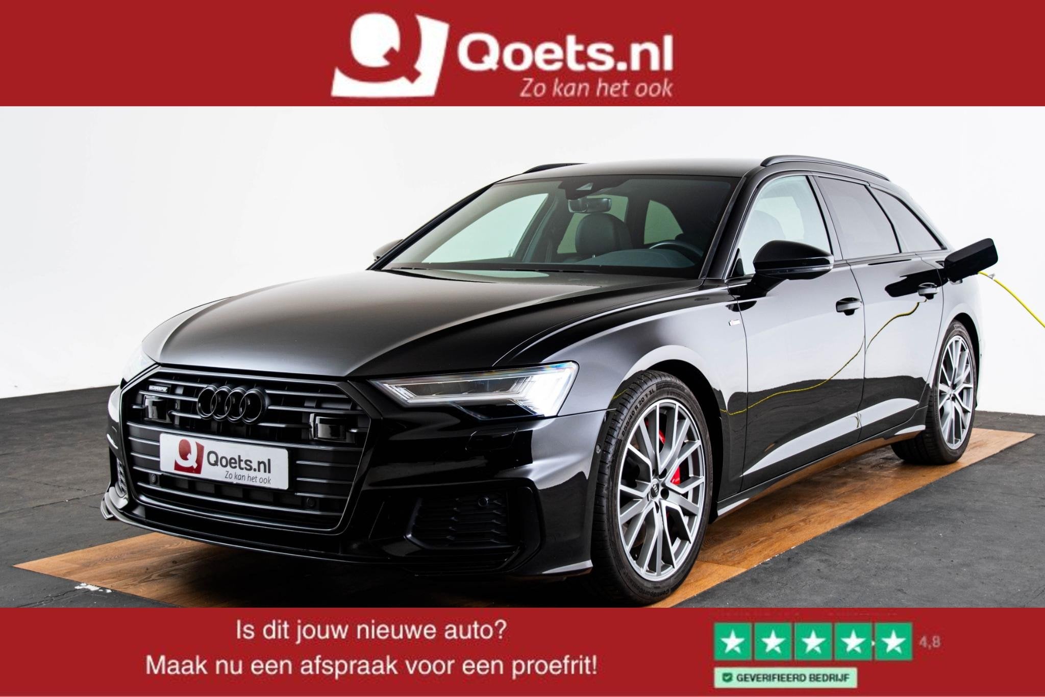 Audi A6 Avant 55 TFSI e quattro S Line - Privacy glas - Spor, Automaat, Gebruikt, 4 cilinders, Leder en Stof
