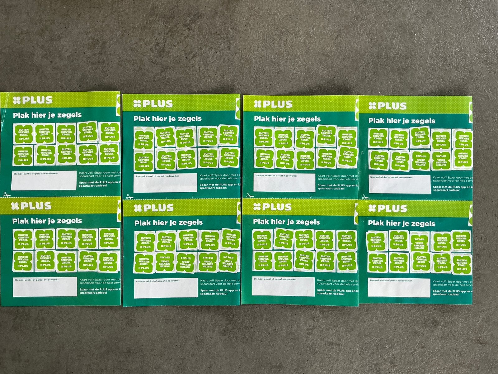 8 kaarten Mepal Buitenservies - Plus zegels-€ 0,40 pkrt (KWF, Ophalen of Verzenden, Winkel, Super of Benzinepomp, Volle spaarkaart