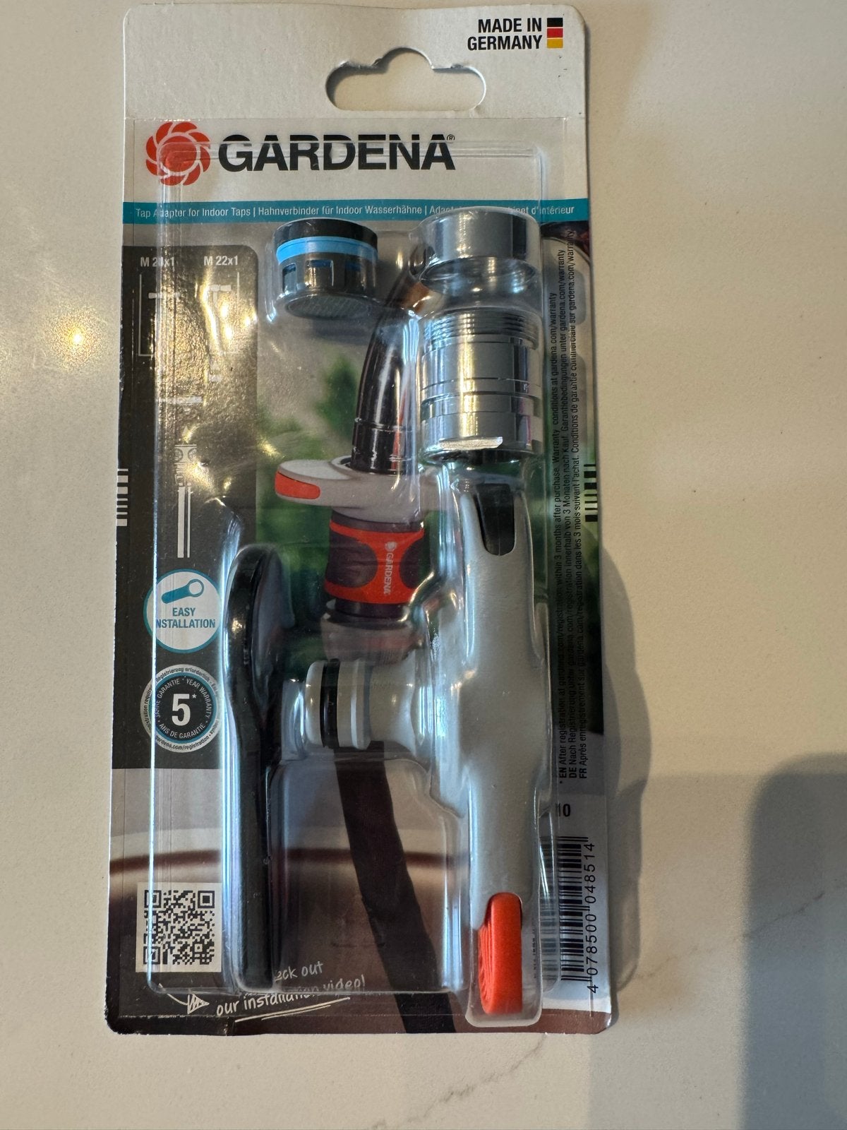 GARDENA Kraanaansluiting voor Binnenkranen, Tuin en Terras, Ophalen of Verzenden, Nieuw, Tuinslangkoppeling