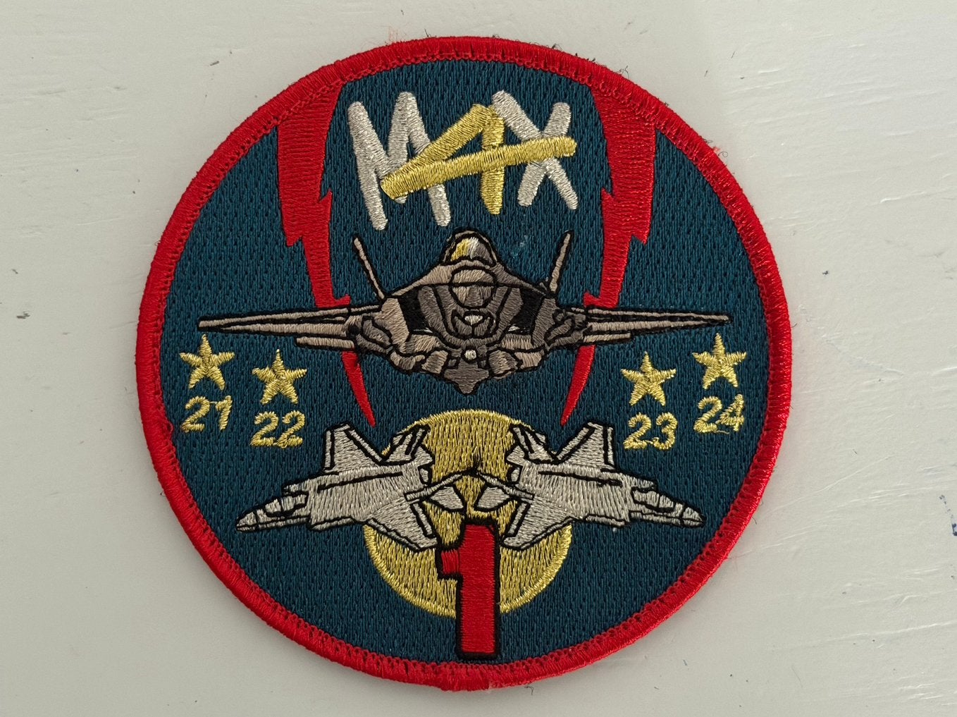 Patch F-35 Max F1, Ophalen of Verzenden, Luchtmacht, Nederland, Embleem of Badge