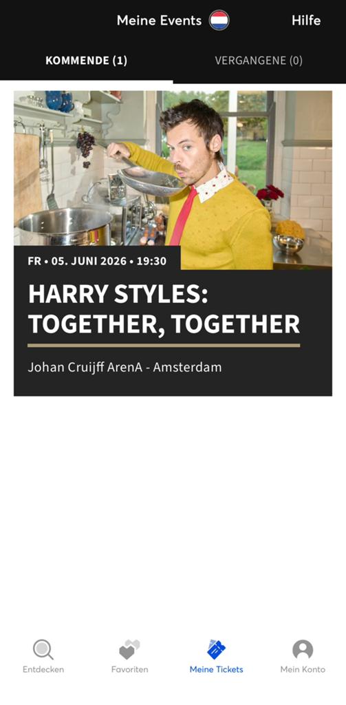 2x Harry Styles Rear GA Tickets, 05.06.2026 Amsterdam, Tickets en Kaartjes, Evenementen en Festivals, Twee personen