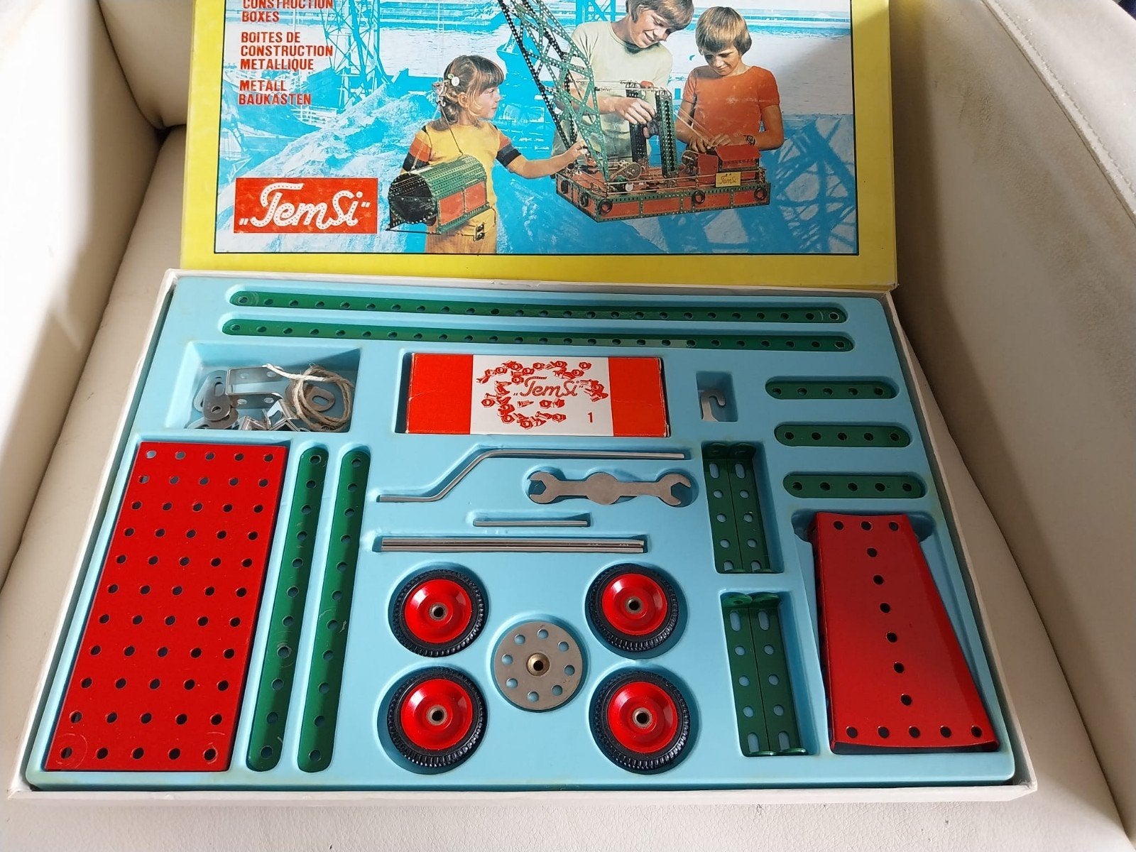 Vintage Temsi/Meccano Set 1, Overige munten, Ophalen of Verzenden, Zo goed als nieuw, Met sleutels