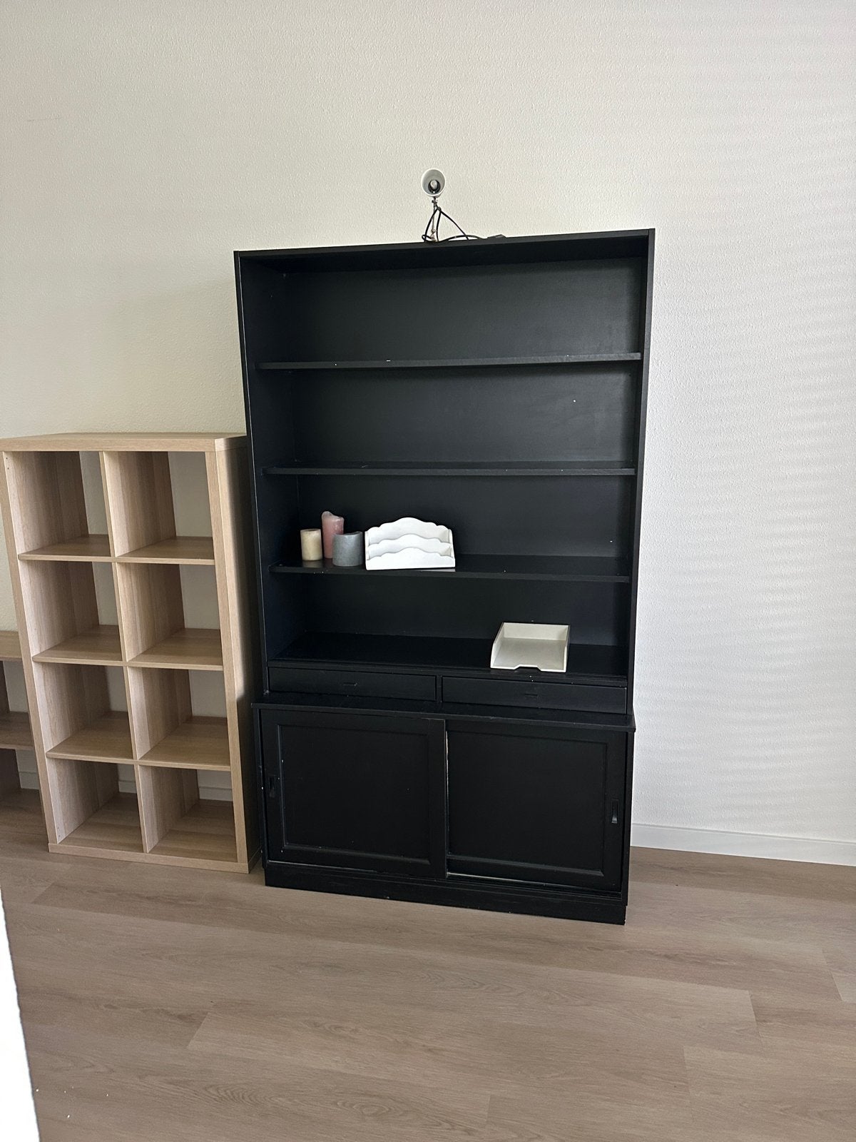 Zwart geschilderde buffetkast - 120 cm breed, Huis en Inrichting, Ophalen, Gebruikt, 100 tot 150 cm, Met lade(s)