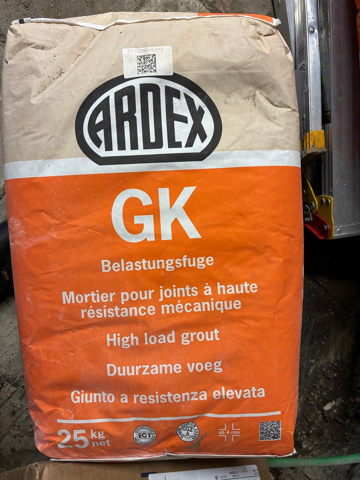 5 zakken ARDEX GK Duurzame voeg 25 kg nieuw, Ophalen, Overige typen, Nieuw, Minder dan 20 cm