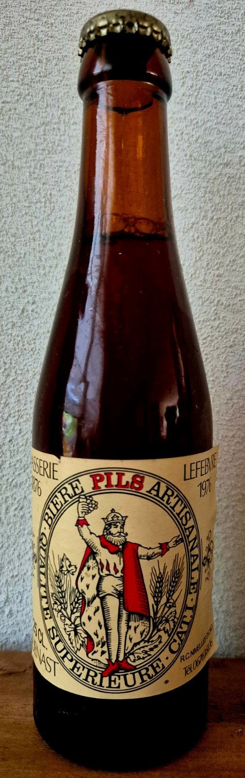 Oude fles QUENAST Artisanale pils Qualite Superieure br.1876, Ophalen of Verzenden, Zo goed als nieuw, Flesje(s), Overige merken