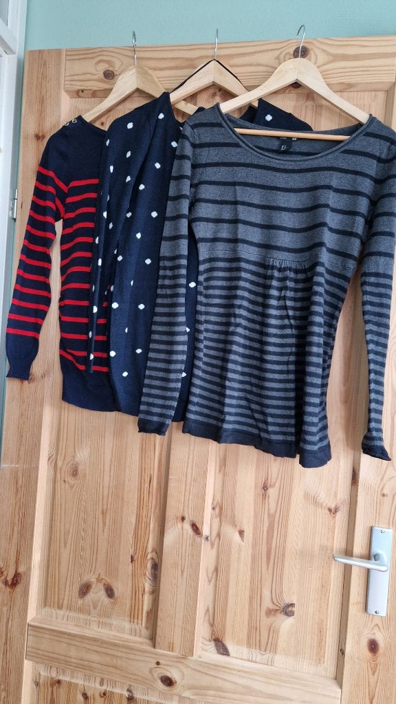 Drie zwangerschapstruien H&M Mama maat M, Maat 38/40 (M), Blauw, Trui of Vest, Ophalen of Verzenden