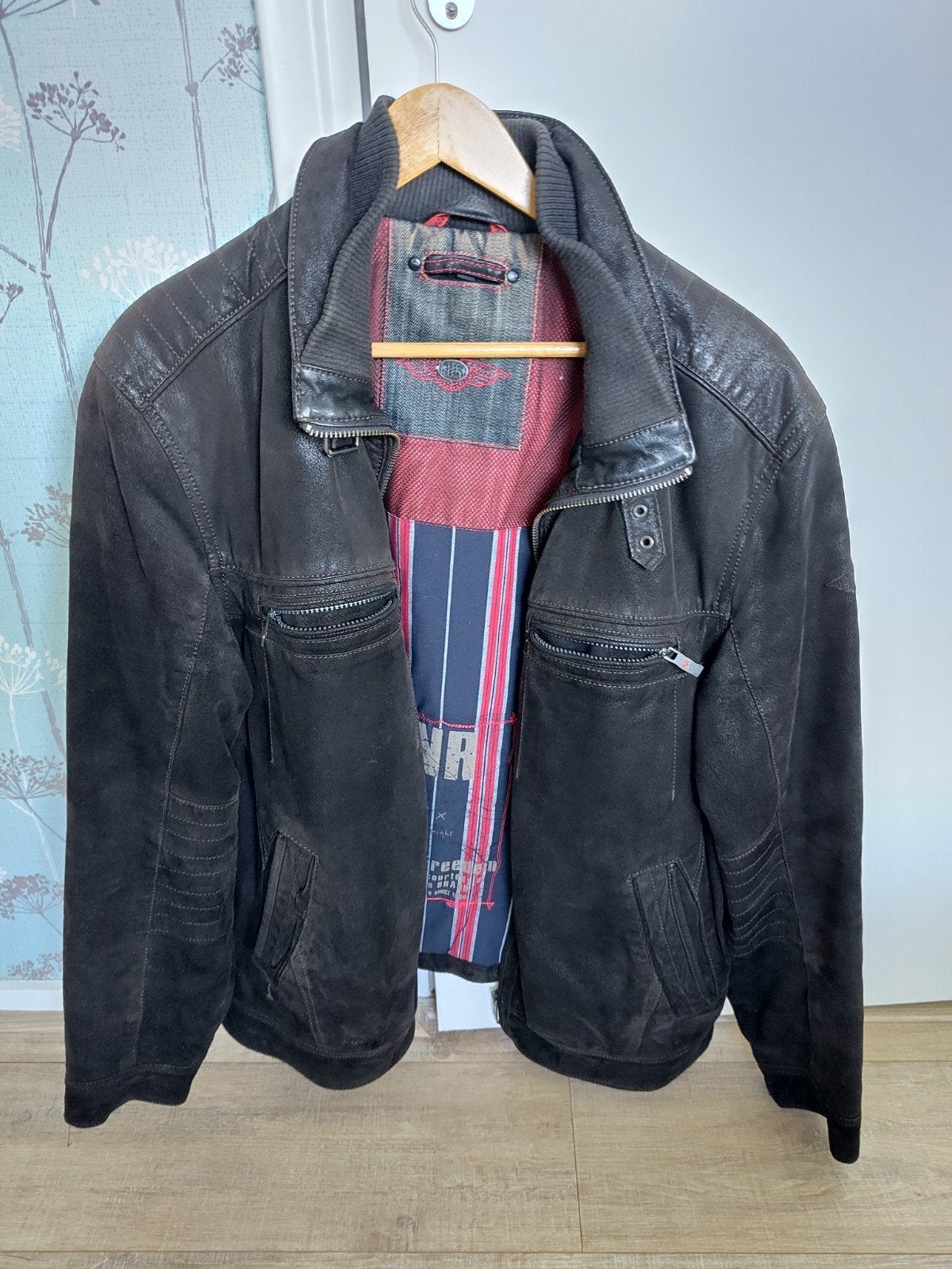 DNR heren leren jas - Maat 56 (XL), Bruin, Maat 56/58 (XL), Ophalen of Verzenden, Zo goed als nieuw