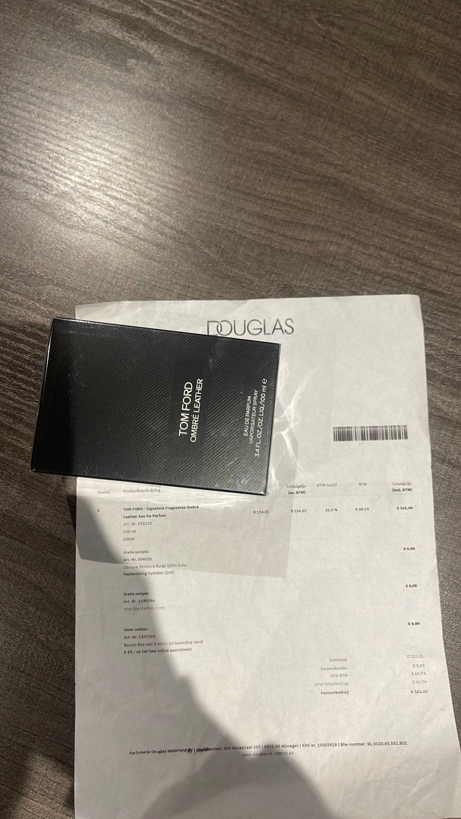 Tom ford ombre leather eau de parfum 100ml, Ophalen of Verzenden, Zo goed als nieuw