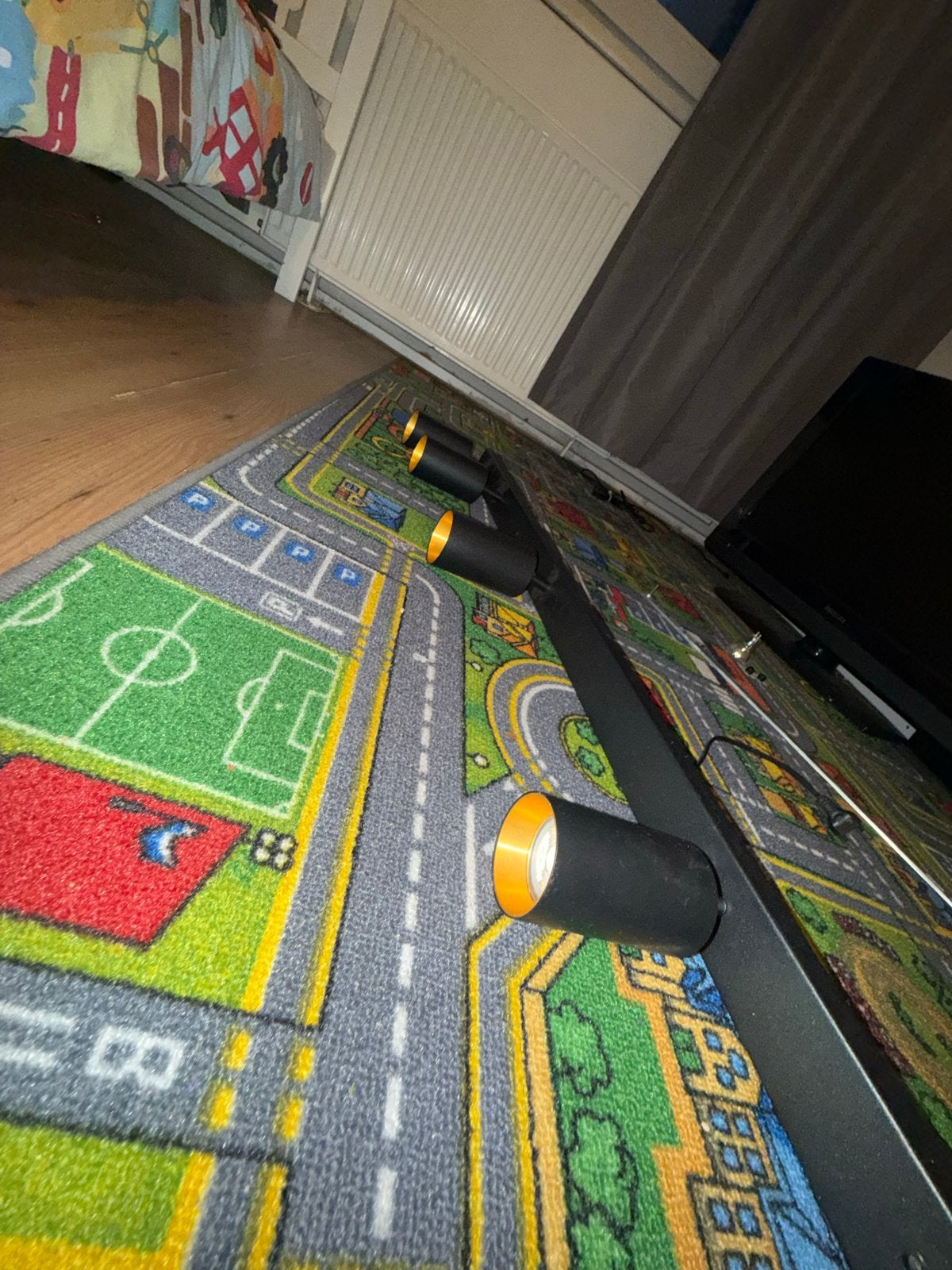 Zwarte railspot met 6 LED spots - Plafondspot, Huis en Inrichting, Lampen | Spots, GU10, Overige merken, Ophalen of Verzenden