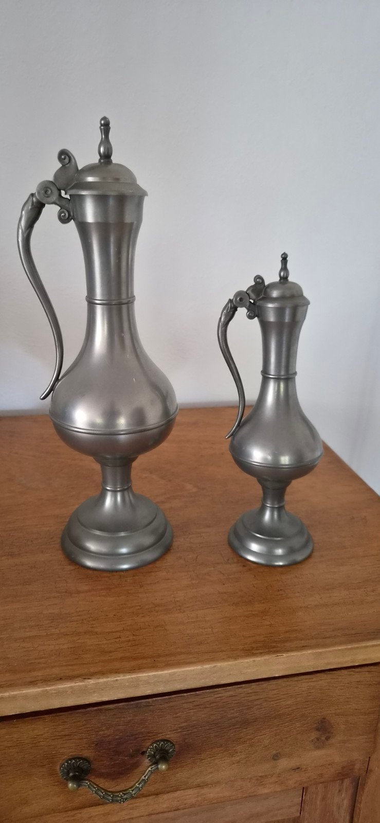 Set van 2 antieke tinnen kannen koninklijke Daalderop, Antiek en Kunst, Ophalen of Verzenden
