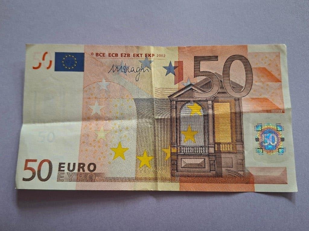 2002 Duitsland 50 euro oude serie Draghi code E005, Postzegels en Munten, Bankbiljetten | Europa | Eurobiljetten, Verzenden, Duitsland