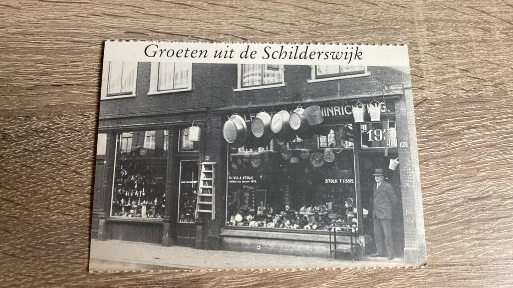 Oude ansichtkaart Schilderswijk Den Haag Stolk winkel, Ophalen of Verzenden, 1920 tot 1940, Ongelopen, Zuid-Holland