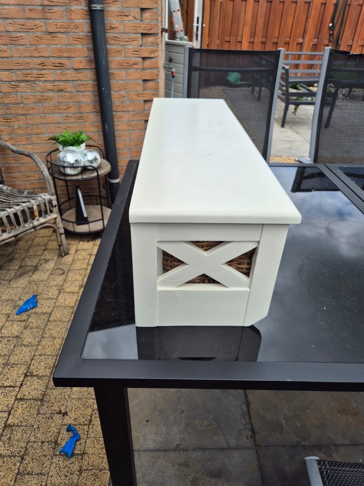Leuke kapstok met mandjes, Wandkapstok, Gebruikt, Ophalen of Verzenden, Minder dan 100 cm