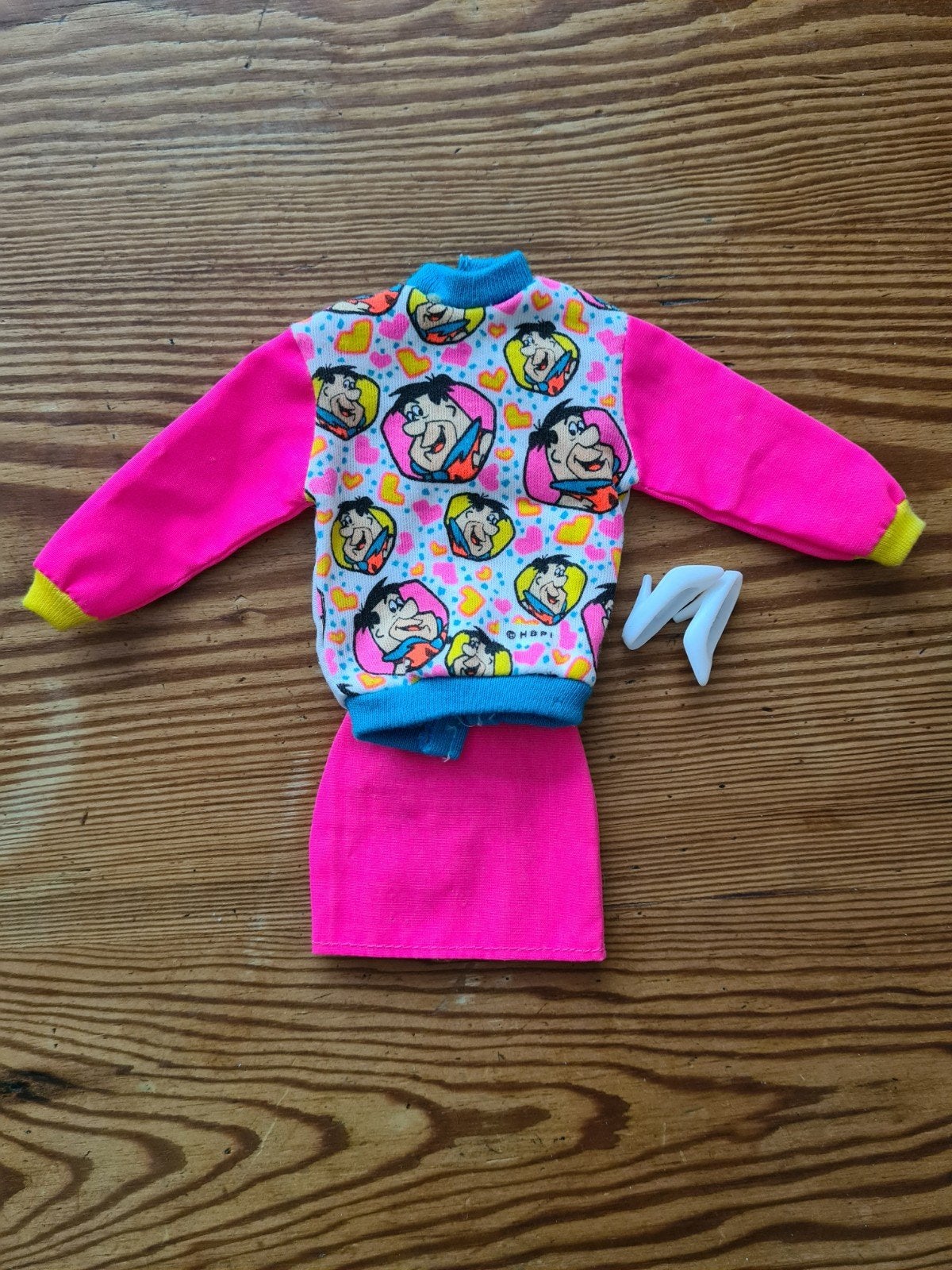 vintage BARBIE Mattel complete FLINTSTONES outfit roze, Verzamelen, Ophalen of Verzenden, Gebruikt, Kleertjes