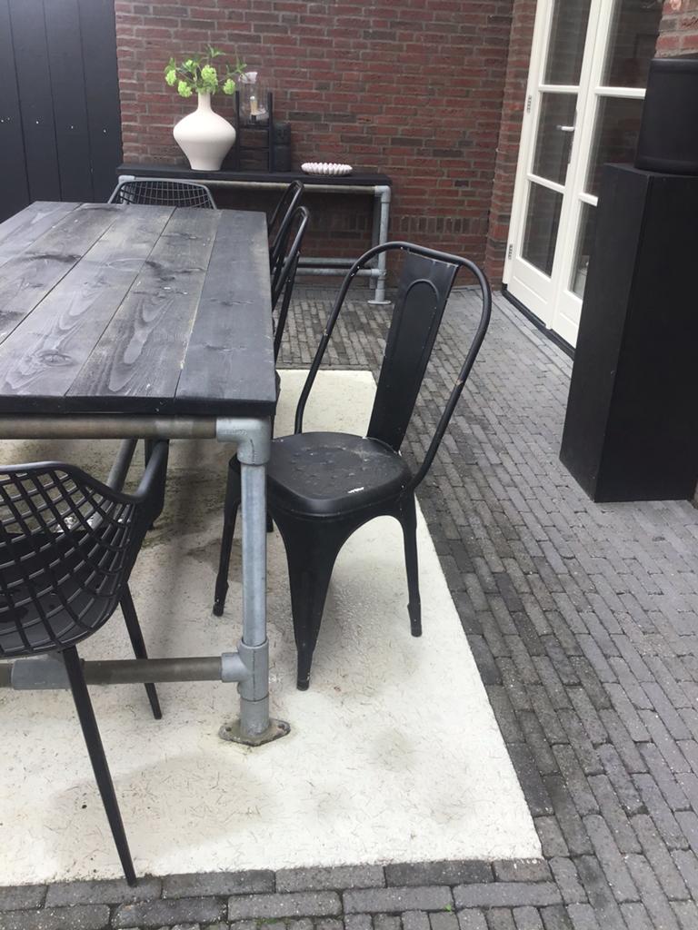 Eettafelstoelen, Huis en Inrichting, Gebruikt, Drie, Zwart, Ophalen of Verzenden