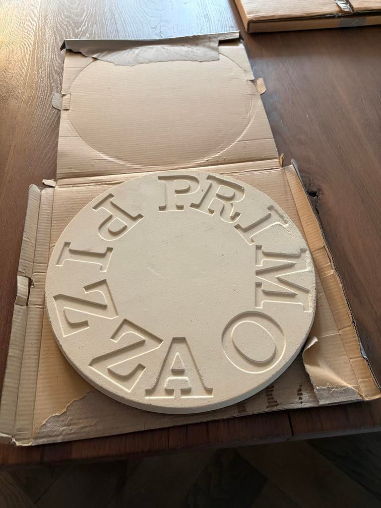 Primo Keramische Pizzasteen 13 inch, Ophalen of Verzenden, Zo goed als nieuw