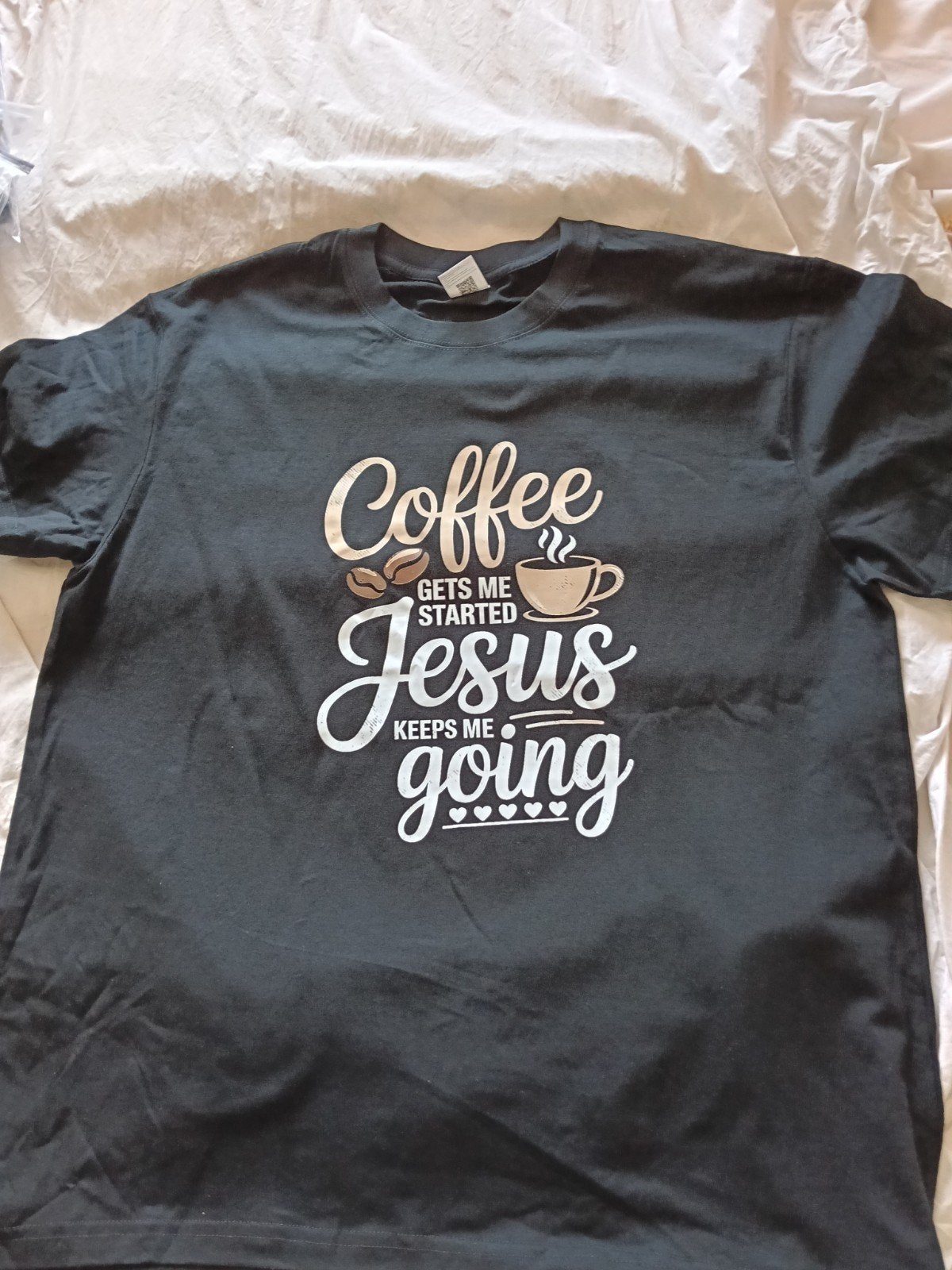 Nieuw XL T-shirt met christelijke tekst - 100% Katoen, Ophalen of Verzenden, Nieuw, Maat 56/58 (XL), Zwart
