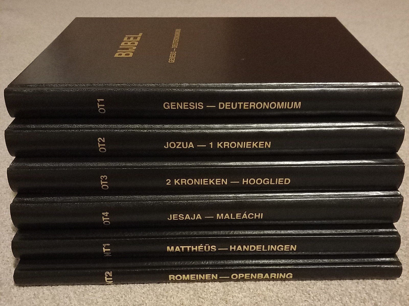 Grootletter Bijbel - Genesis tot Openbaring (Complete Set), Boeken, Ophalen, Zo goed als nieuw, Diverse auteurs, Christendom | Katholiek
