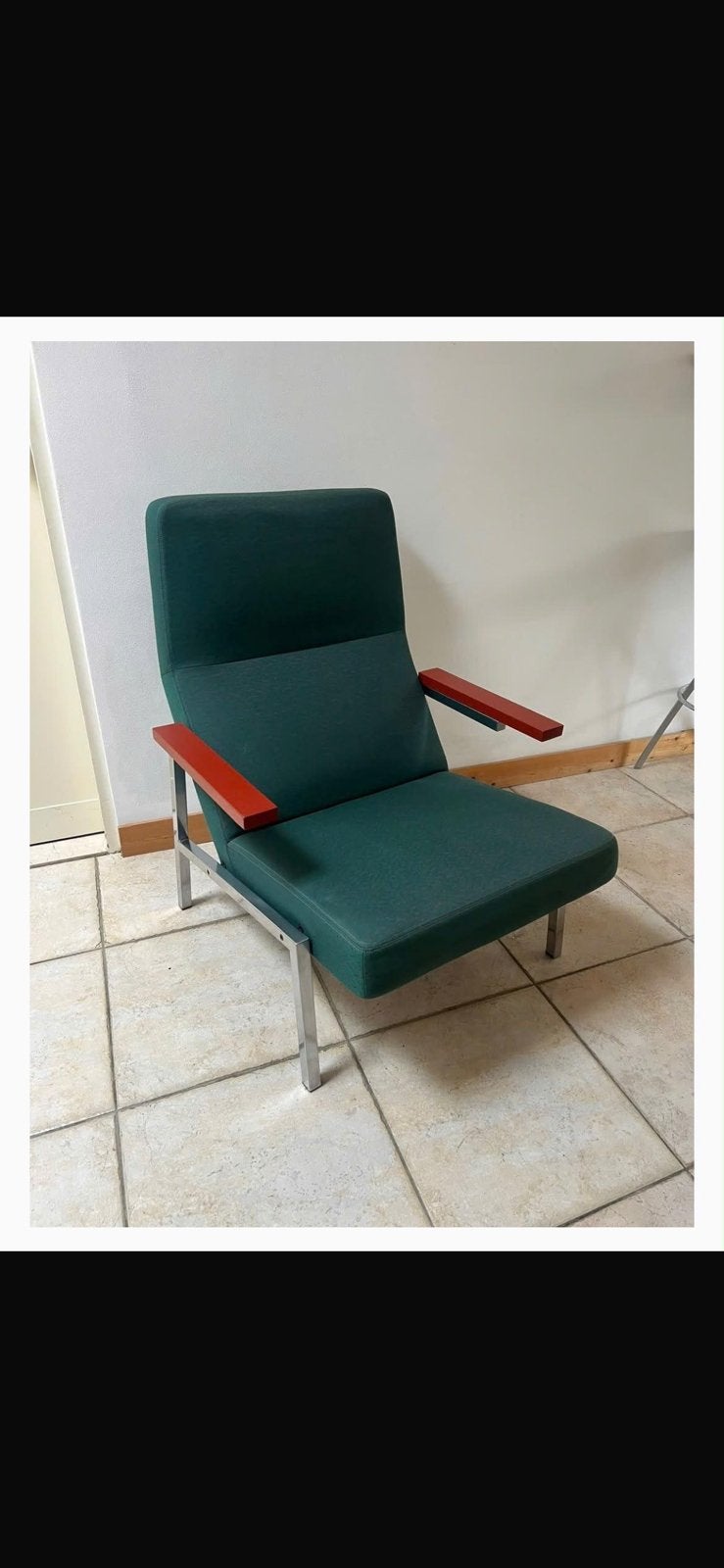 Martin Visser fauteuil vintage design groen, Huis en Inrichting, Ophalen, Gebruikt, 75 tot 100 cm, Stof