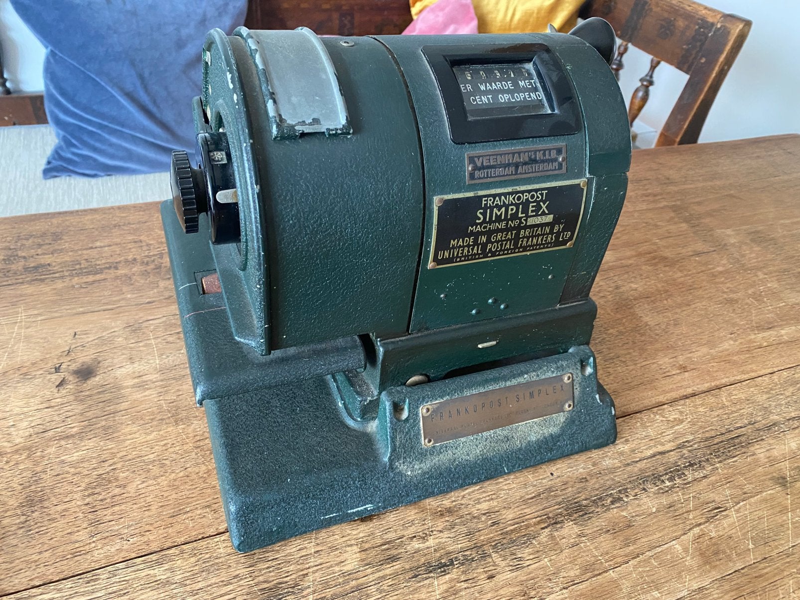 Fa Houwink koffie Meppel jrn 40-50 Simplex frankeerapparaat, Verzamelen, Merken en Reclamevoorwerpen, Ophalen of Verzenden, Zo goed als nieuw