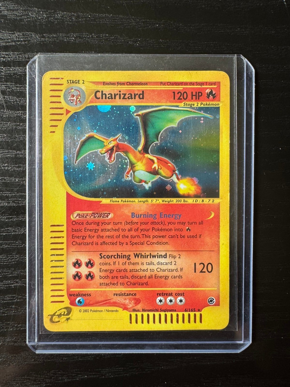 2002 Pokémon Charizard 6/165 – Expedition Holo Rare –, Hobby en Vrije tijd, Verzamelkaartspellen | Pokémon, Ophalen, Zo goed als nieuw