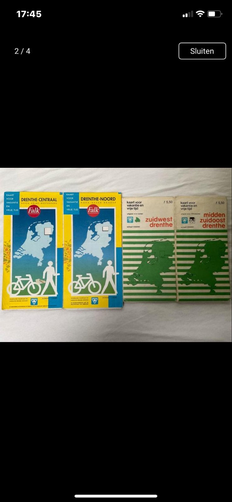 Diverse Fiets- en Wandelkaarten Nederland (ANWB, Falk), Gelezen, Ophalen of Verzenden, Landkaart, 1800 tot 2000
