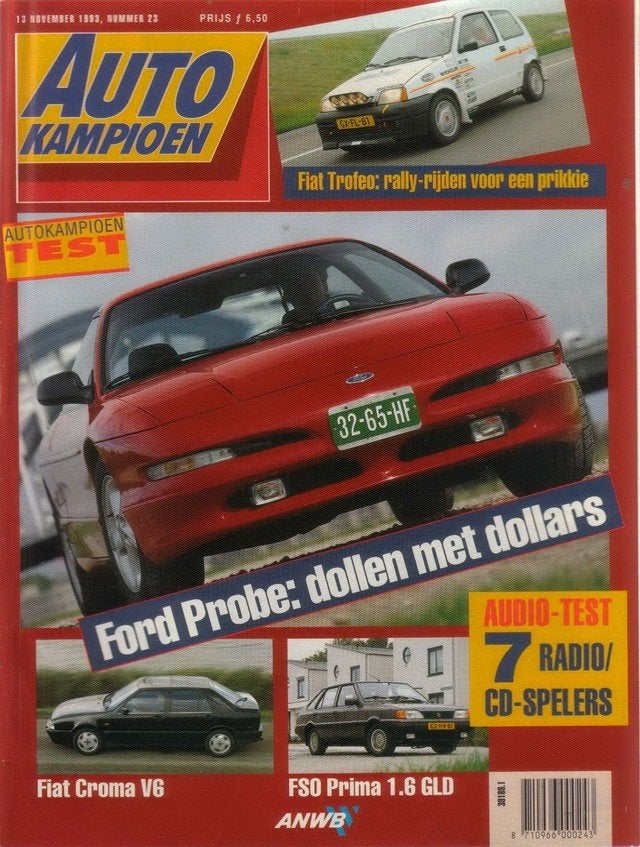 Autokampioen 23 1993 : Ford Probe - Fiat Cinquecento Trofeo, Boeken, Auto's | Folders en Tijdschriften, Gelezen, Algemeen, Ophalen of Verzenden