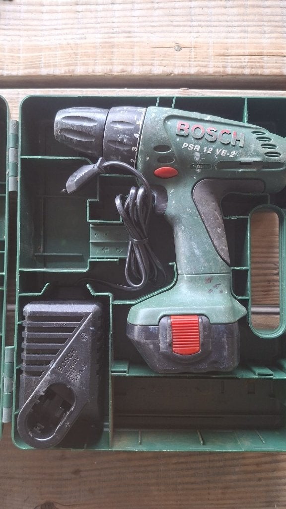 Bosch PSR12 VE-2 accu boormachine met lader AL60DV boor, Ophalen of Verzenden, Gebruikt, Boormachine