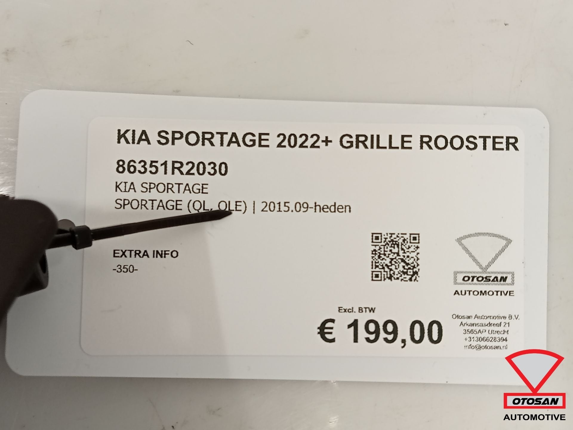 Kia Sportage 2022+ Grille Rooster Voorbumper 86351r2030 8635, Heolleung-ro 12
06797  Seoul, Ophalen of Verzenden, Info@kia.com