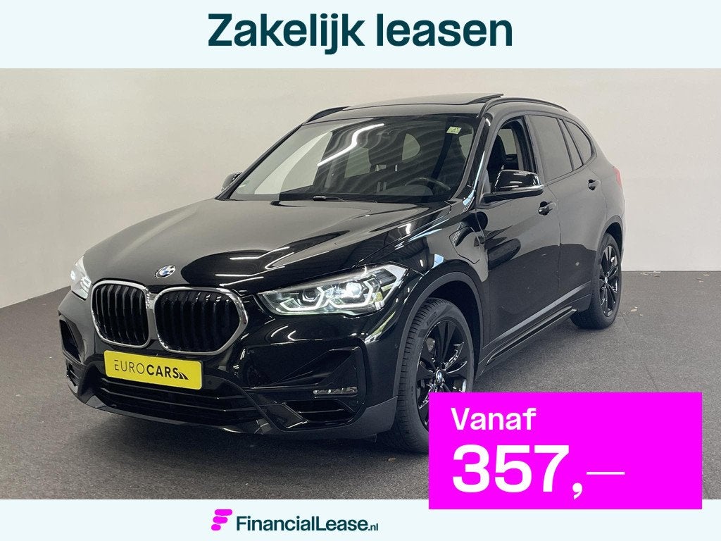 BMW X1 xDrive25e SportLine Aut PHEV Pano dak HiFi system Ver, Gebruikt, Leder en Stof, Zwart, Plug-in hybride