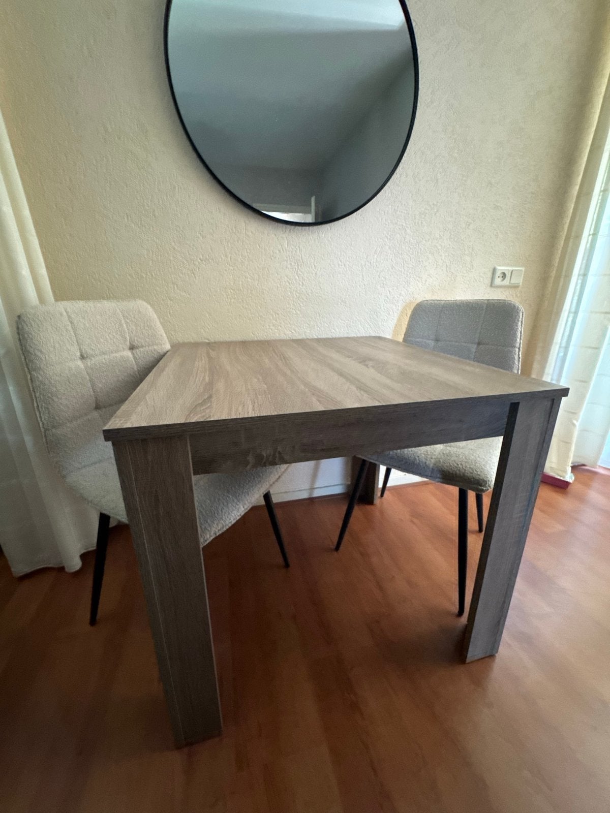 Tafel met twee stoelen, Huis en Inrichting, Tafels | Eettafels, Ophalen, Gebruikt, Tot twee personen, 50 tot 100 cm