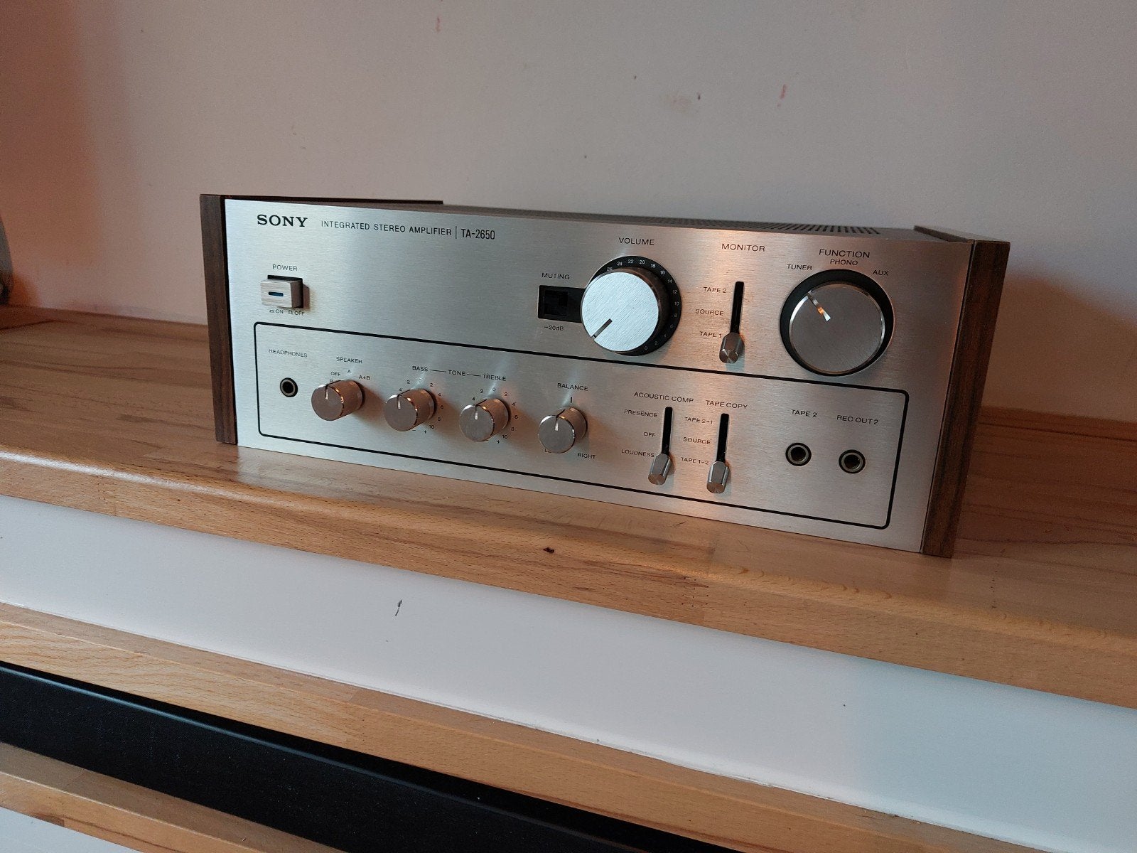 Sony TA-2650 Geïntegreerde Stereo Versterker, Ophalen of Verzenden, Zo goed als nieuw, 60 tot 120 watt, Sony