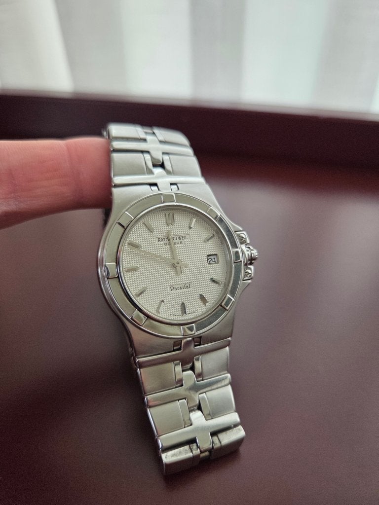 Raymond Weil Horloge, Sieraden, Tassen en Uiterlijk, Staal, Staal, Polshorloge, Zo goed als nieuw