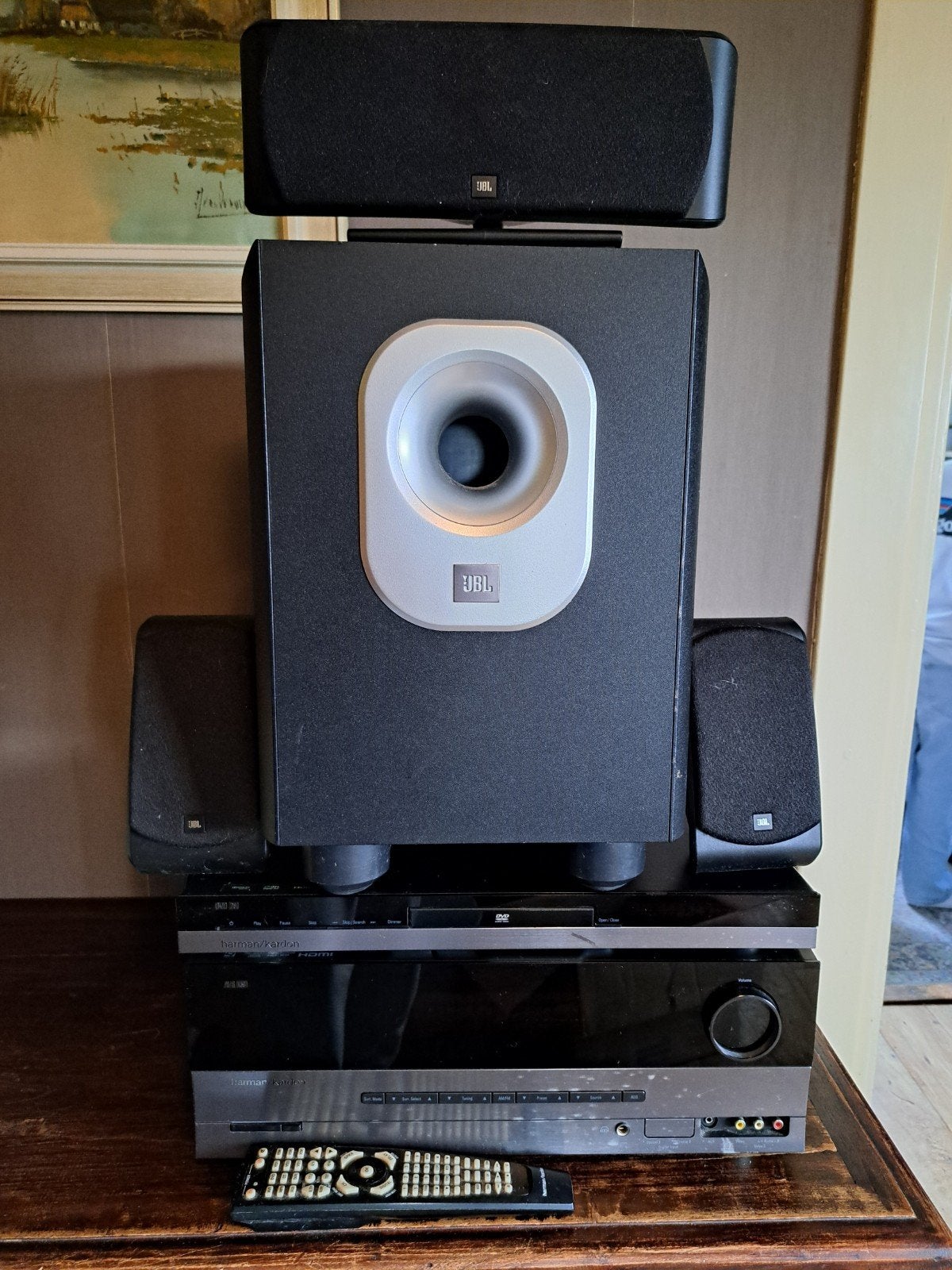 Harman Kardon Home Cinema Set met JBL Speakers, Audio, Tv en Foto, Gebruikt, 5.1-systeem, Dvd-speler, Ophalen