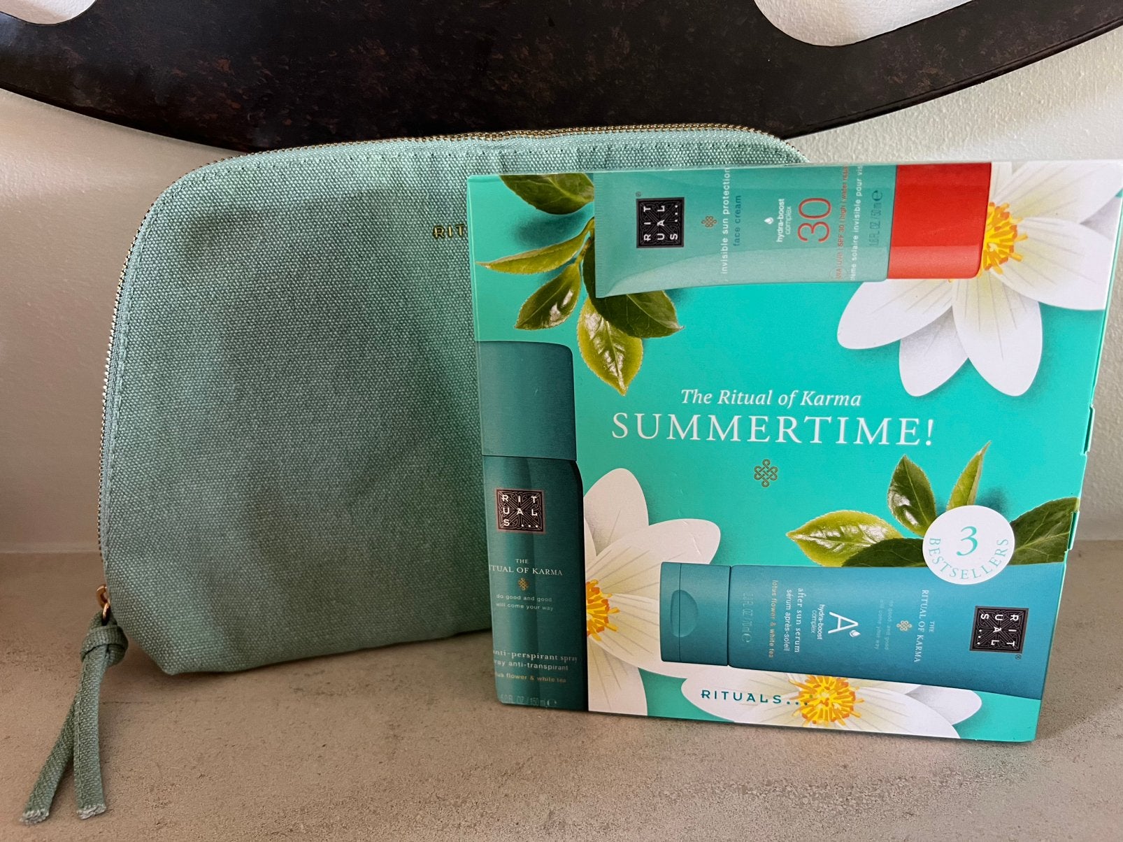 Rituals Karma travel set & canvas toilettas 😎💚 Nieuw!, Ophalen of Verzenden, Nieuw, Bad & Douche