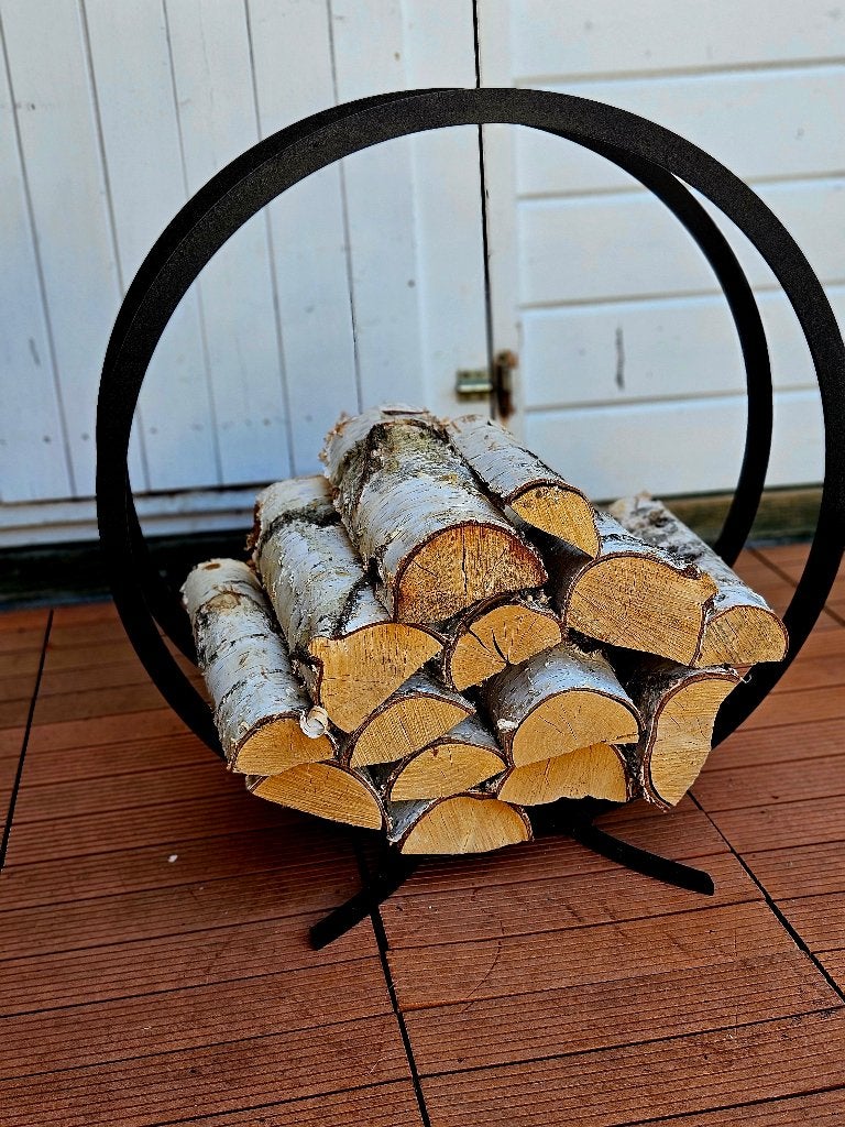 stijlvolle en stevige metalen houtopslag / houtstandaard, Ophalen, Doos, 100 cm of meer, 60 cm of meer