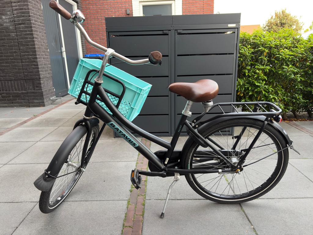 Batavus Packd 24 DR3 Zwart met fietskrat, Fietsen en Brommers, Ophalen, Terugtraprem, Versnellingen, Gebruikt