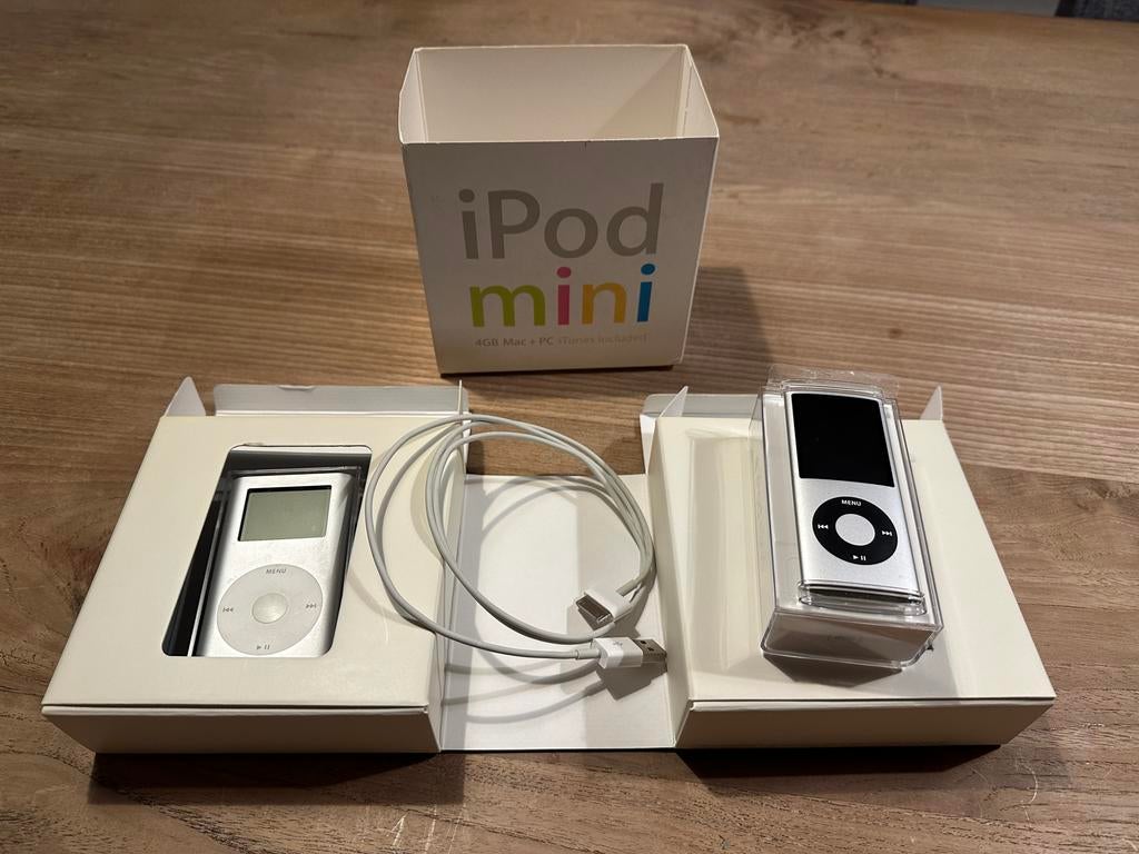 iPod Mini  Zilver -& ipod Nano Collectors Item, Audio, Tv en Foto, Mp3-spelers | Apple iPod, Gebruikt, Mini, Ophalen of Verzenden