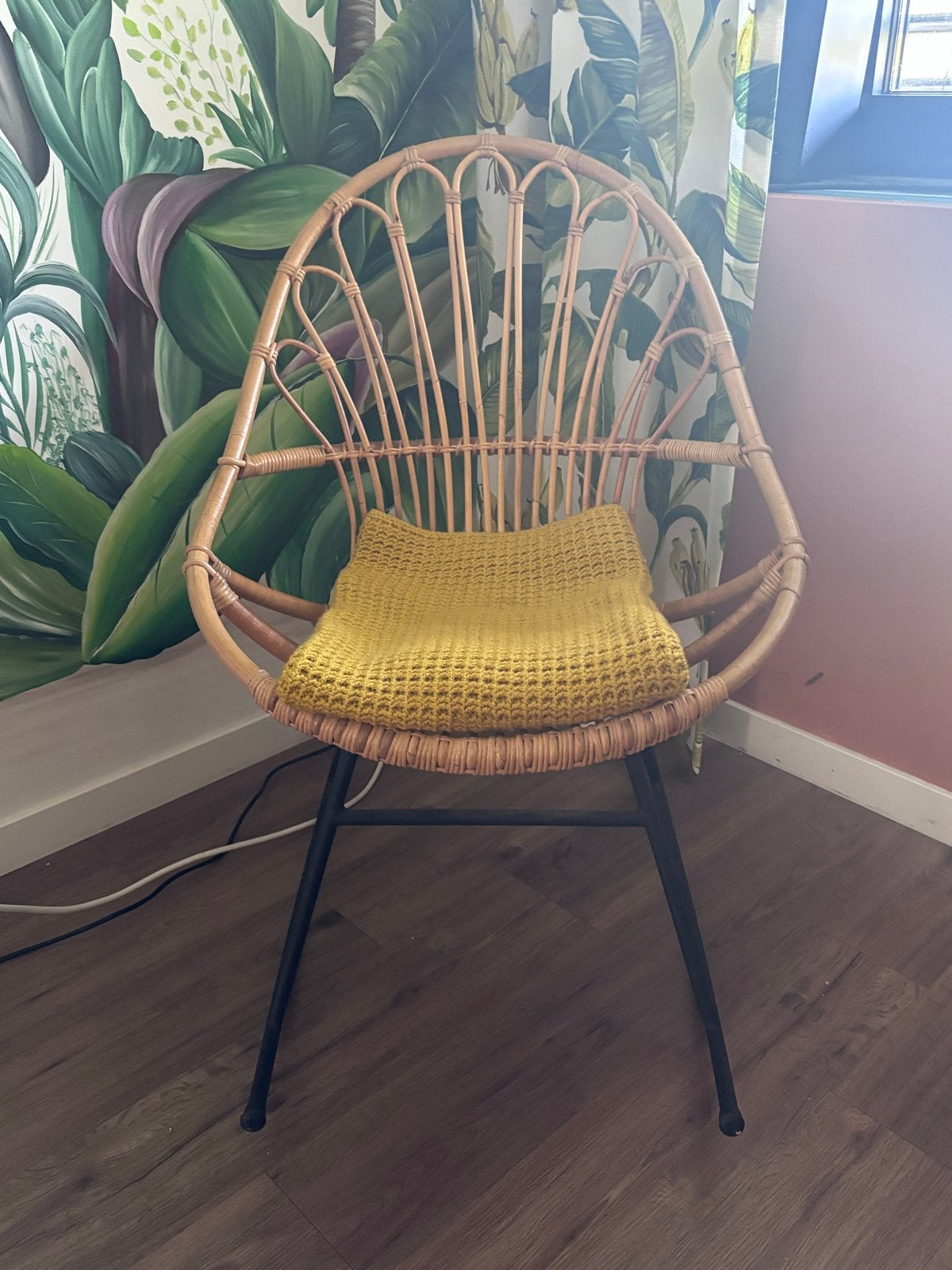 Rotan schommelstoel - Zo goed als nieuw, Ophalen, Bruin, Riet of Rotan, Zo goed als nieuw
