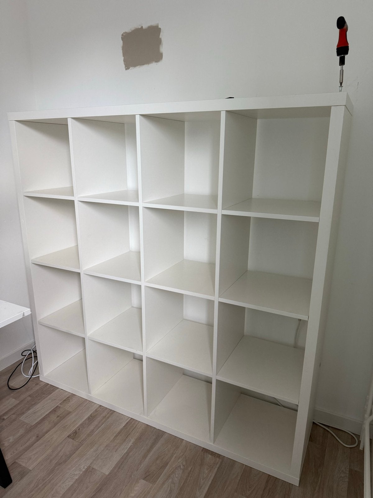 Witte Kallax kast met 16 vakken - IKEA, 100 tot 150 cm, Ophalen of Verzenden, Zo goed als nieuw, 25 tot 50 cm
