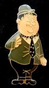 Oliver Hardy.(de Dikke) pin- grijs, Verzenden, Nieuw, Figuurtje, Speldje of Pin