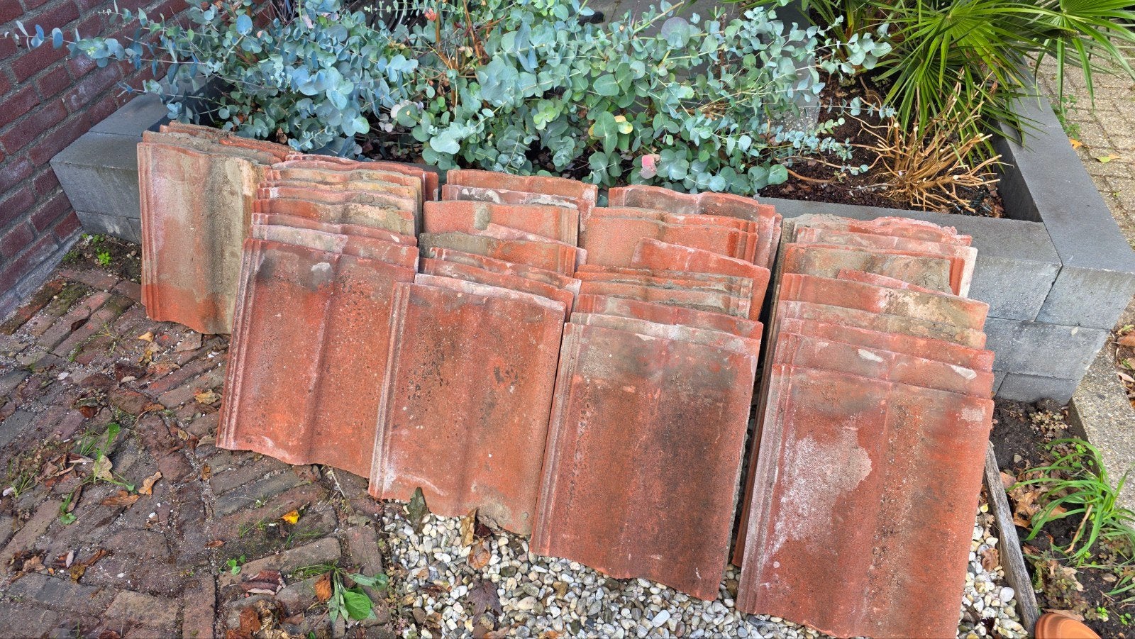 Gratis dakpannen, 47 stuks, sneldek, Ophalen, Steen of Klei, Zo goed als nieuw, 15 m² of meer
