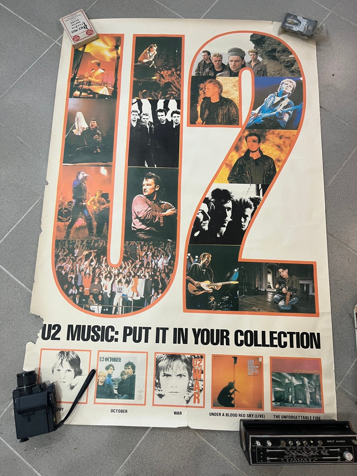 4 U2 posters, Ophalen, Zo goed als nieuw, A1 t/m A3