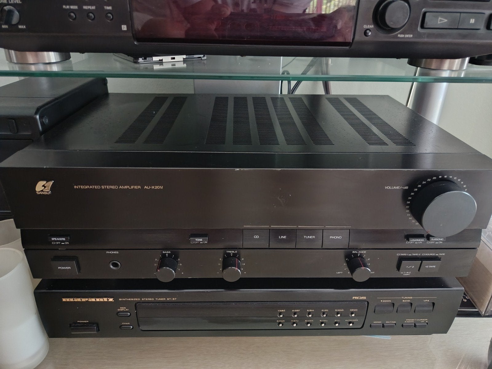 Sansui AU-X201i Geïntegreerde Stereo Versterker, Ophalen of Verzenden, Gebruikt, Overige merken