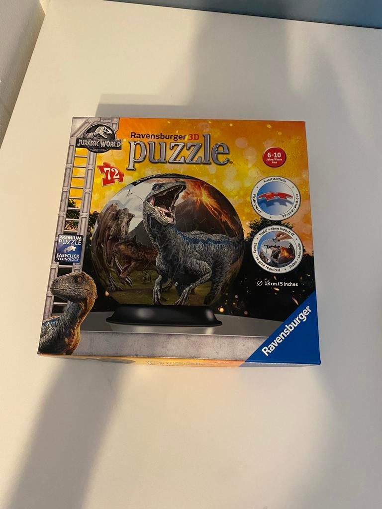 Ravensburger 3D Puzzle Jurassic World Dinosfeer 72 Stukjes, Ophalen of Verzenden, Zo goed als nieuw, Overige merken, Zelf te bouwen