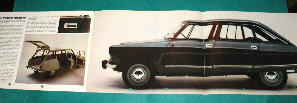 Folder autofolder Citroen AMI 8 uit 1971 Citroën AMI8, Ophalen of Verzenden, Gelezen, Citroën