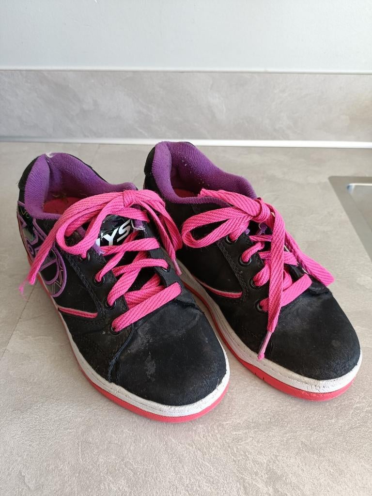 Heelys rolschoenen zwart/roze - Maat 33, Ophalen, Heelys, Gebruikt, Meisje