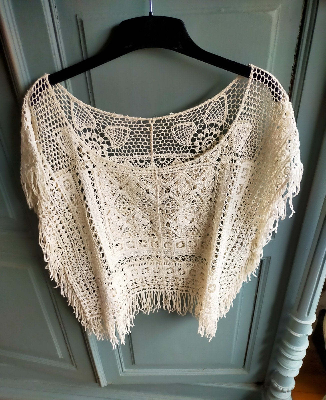Boho shirt, Ophalen of Verzenden, Beige, Korte mouw