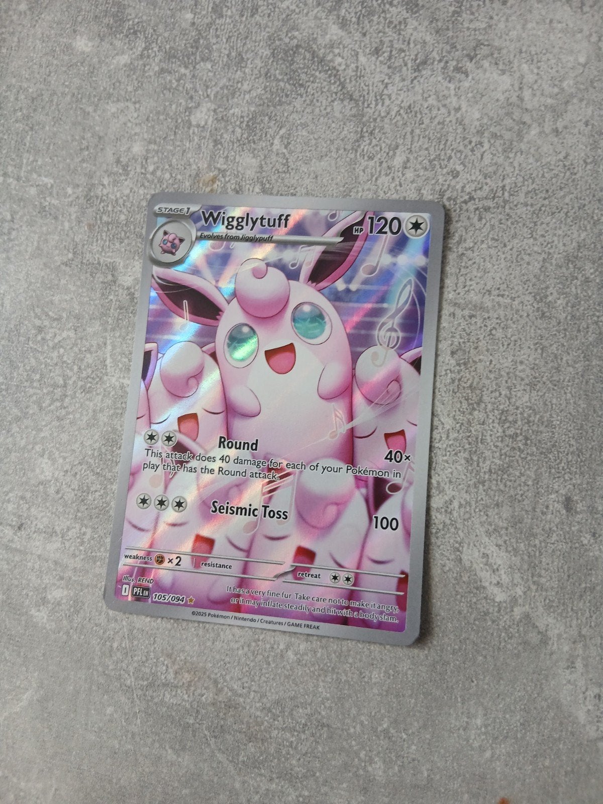 Wigglytuff Pokémon Kaart - Zo goed als nieuw, Ophalen of Verzenden